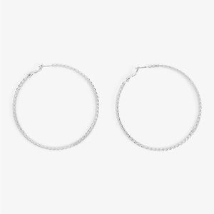 NWT Express Classic Textured Hoop Earrings